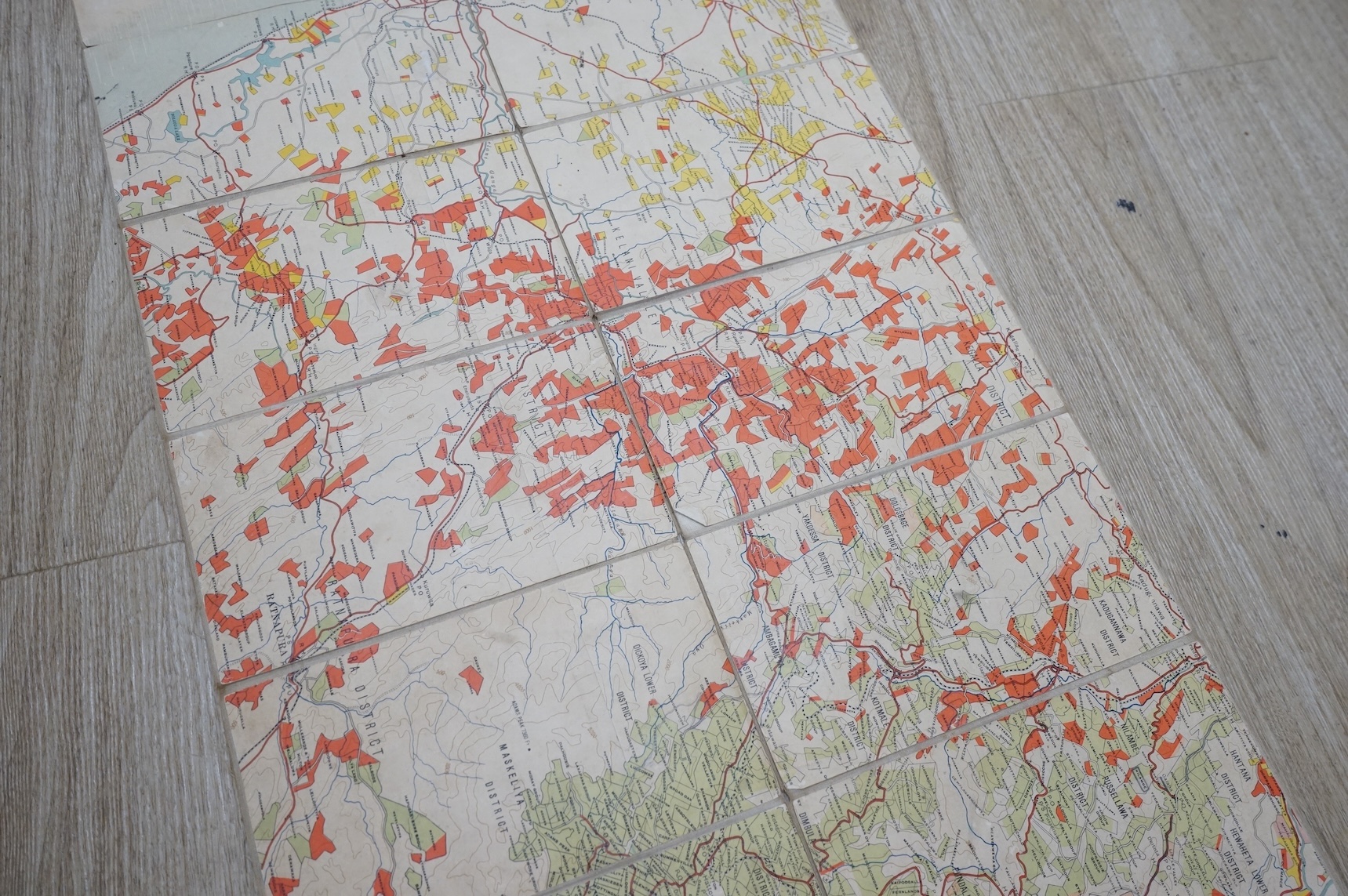 Brohier, R.L. and Paulusz, J.H.O. - Land, Maps & Surveys: descriptive catalogue of historical maps in the Surveyor General's Office ... vol. 2. (only). 59 maps (mostly folded, some coloured); rebound unlettered binder's